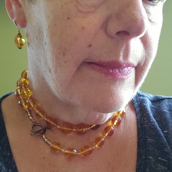 NIB Citrine Necklace, Bracelet & Earring Set - Picture 10 of 13